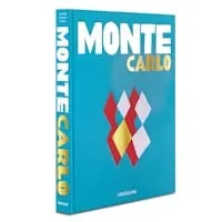 Assouline Monte Carlo coffee-table book with a turquoise cover and diamond motif